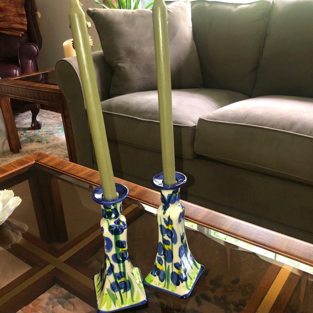 Handpainted candlesticks - Picture 5 of 5